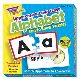 Picture of Fun to know puzzles uppercase &  lowercase alphabet