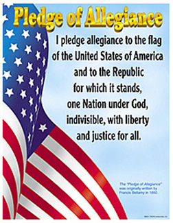 Picture of Chart pledge of allegiance gr k-3  17 x 22