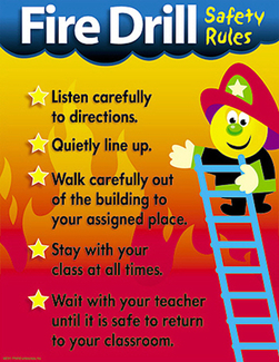 Picture of Chart fire drill safety rules