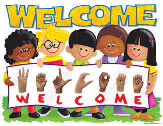 Picture of Chart sign language welcome trend  kids