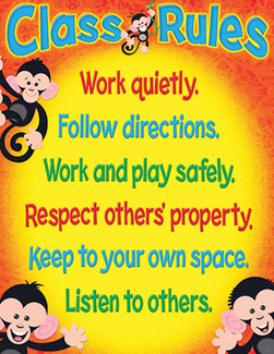 Picture of Class rules monkey mischief  learning chart