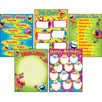 Picture of Classroom basics frog-tastic  learning chart combo pack