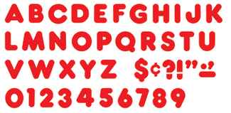 Picture of Ready letters 4 inch casual red