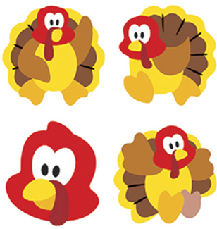 Picture of Supershapes stickers turkey time