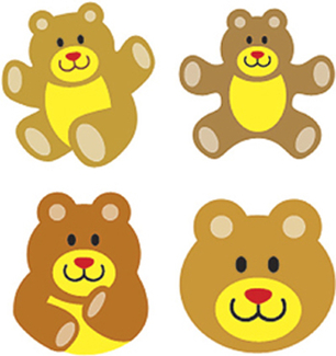 Picture of Supershapes stickers teddy bears
