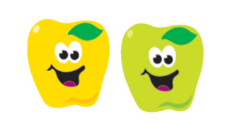 Picture of Happy apples supershape  superspots/shapes stickers