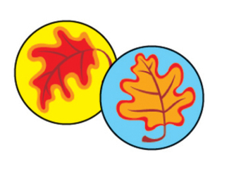 Picture of Fall leaves superspot shapes  stickers