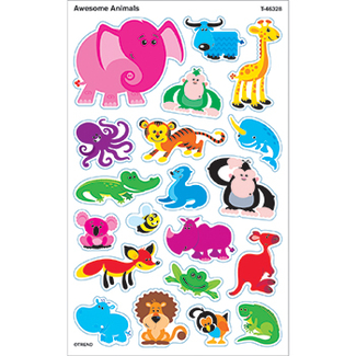 Picture of Awesome animals supershapes  stickers large
