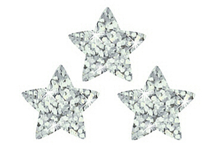Picture of Supershapes silver sparkle 400/pk  stars