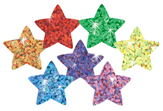 Picture of Supershapes colorful sparkle 400/pk  stars