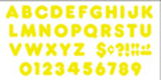 Picture of Ready letters 4 inch casual yellow