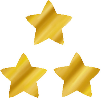 Picture of Supershapes gold foil stars