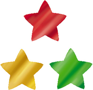 Picture of Supershapes colorful foil stars