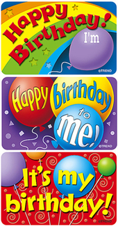 Picture of Applause stickers birthday 30/pk  time acid-free larger size