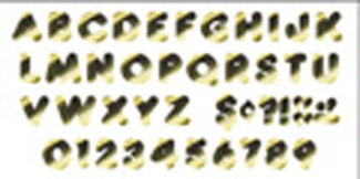 Picture of Ready letters 4 casual metallic  gold