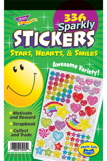 Picture of Sticker pad sparkly stars hearts &  smiles