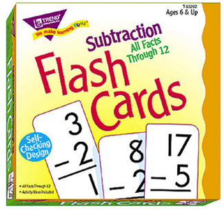 Picture of Flash cards all facts 169/box 0-12  subtraction