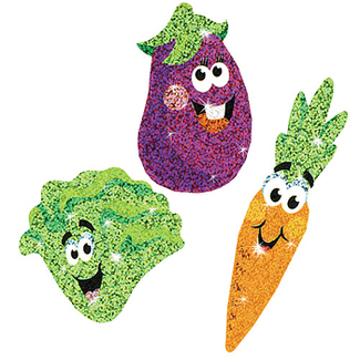 Picture of Veggie friends sparkle stickers
