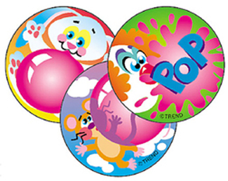 Picture of Stinky stickers blowing 60/pk  bubbles acid-free bubble gum