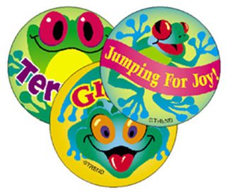 Picture of Stinky stickers frolicking 60/pk  frogs acid-free pineapple