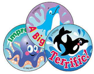 Picture of Stinky stickers sea animals 60/pk  acid-free blueberry