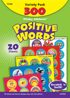 Picture of Stinky stickers positive words  acid-free variety 300/pk