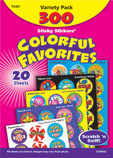 Picture of Stinky stickers colorful favorites  acid-free variety 300/pk