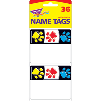 Picture of Paw prints name tags