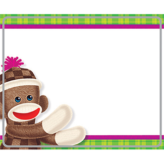 Picture of Sock monkey name tags