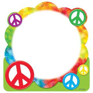 Picture of Peace signs note pad shaped