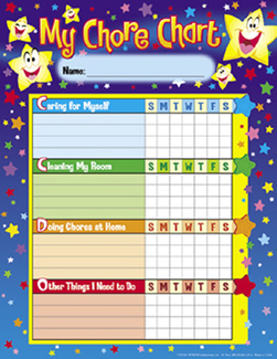 Picture of Chore charts stars 25 charts  8-1/2 x 11