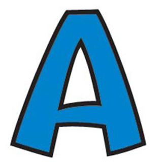 Picture of Ready letter 4 inch playful blue  uppercase & lowercase combo