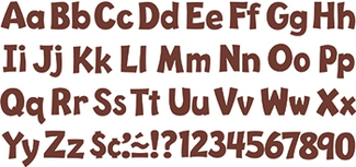 Picture of Chocolate 4in playful combo ready  letters