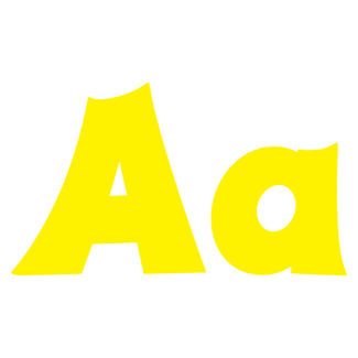 Picture of Yellow 4in combo pack uppercase  lowercase