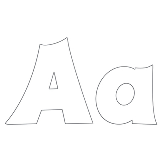 Picture of White 4in friendly uppercase  lowercase combo pack