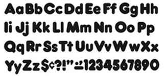 Picture of Ready letter 4 inch casual black  uppercase & lowercase combo