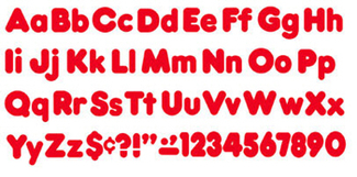 Picture of Ready letter 4 inch casual red  uppercase & lowercase combo