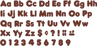 Picture of Chocolate 4in casual combo ready  letters