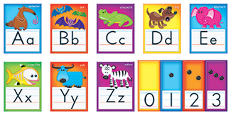 Picture of Awesome animals alphabet cards std  manuscript bb set