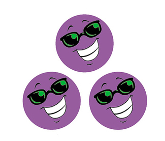 Picture of Stinky stickers purple smiles/grape