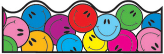 Picture of Border smiley faces scalloped