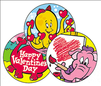 Picture of Stinky stickers valentines 60/pk  day chocolate cherry acid-free