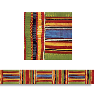 Picture of Kente cloth borders straight edge  11/pk 2.75 x 35.75 total