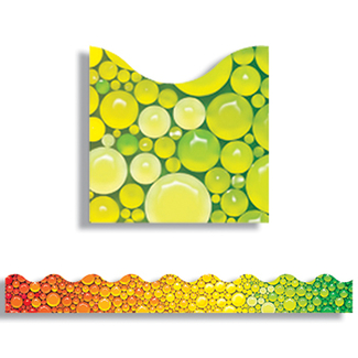 Picture of Rainbow bubbles trimmers scalloped  edge 12/pk 2.25 x 39 total