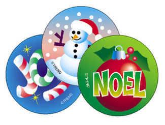 Picture of Stinky stickers christmas 60/pk  acid-free peppermint