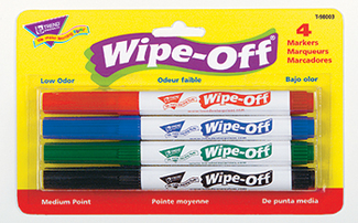 Picture of Wipe off marker 4 standard colors