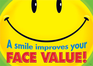 Picture of A smile improves your face value  argus large poster