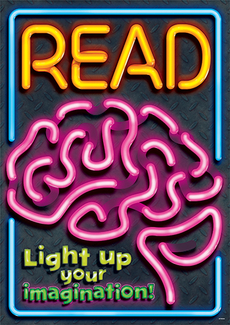 Picture of Read light up your imagination  argus large poster