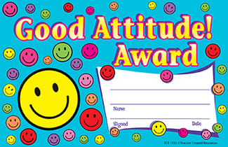 Picture of Good attitude awards 25pk  8-1/2 x 5-1/2