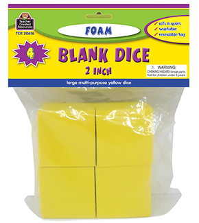 Picture of 2 inch foam blank dice